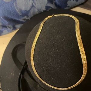 Herringbone Gold toned Vermicelli Chain 18 in length